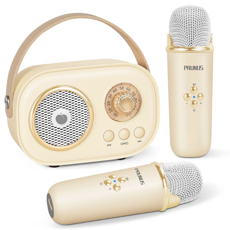 Portable Karaoke System for Kids | Dual Microphones, Bluetooth & Fun Voice Effects for Family Gatherings and Parties