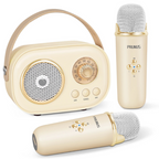 Portable Karaoke System for Kids | Dual Microphones, Bluetooth & Fun Voice Effects for Family Gatherings and Parties