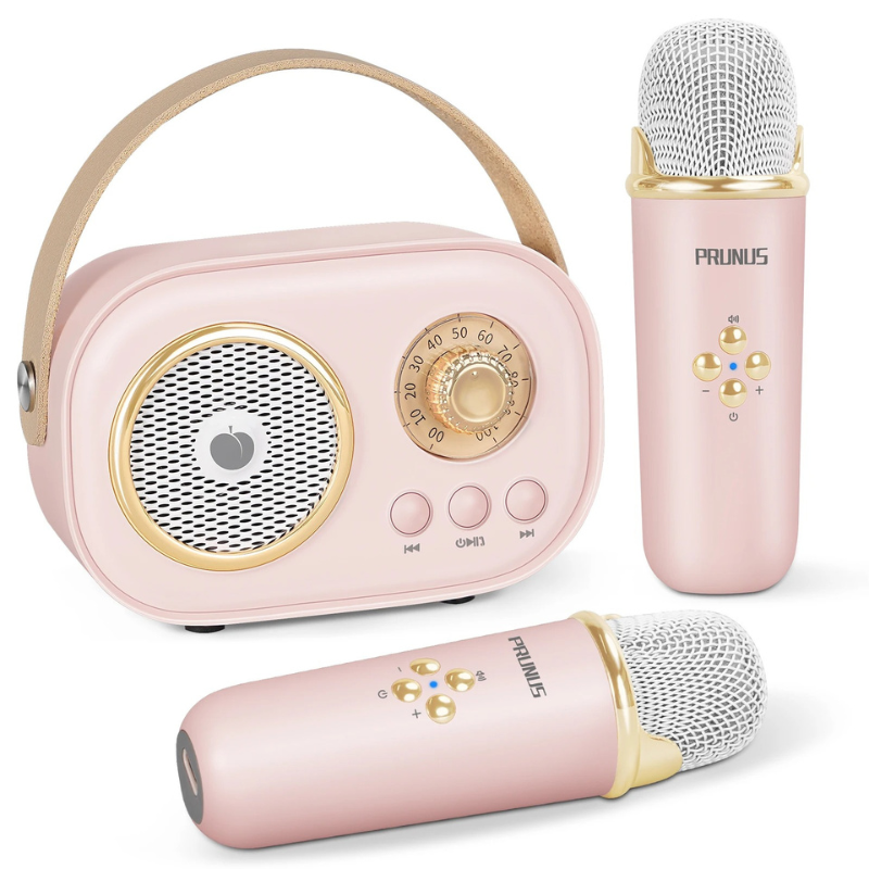 Portable Karaoke System for Kids | Dual Microphones, Bluetooth & Fun Voice Effects for Family Gatherings and Parties