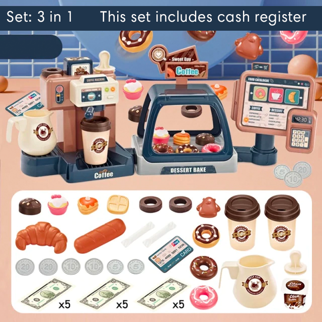 Children’s Coffee Machine & Bakery Station Toy Set - Perfect Gift for Little Chefs!