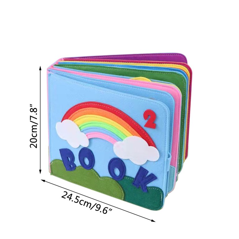 Montessori Activity Book for Children – Interactive Felt Learning Book with Fine Motor Skills Activities