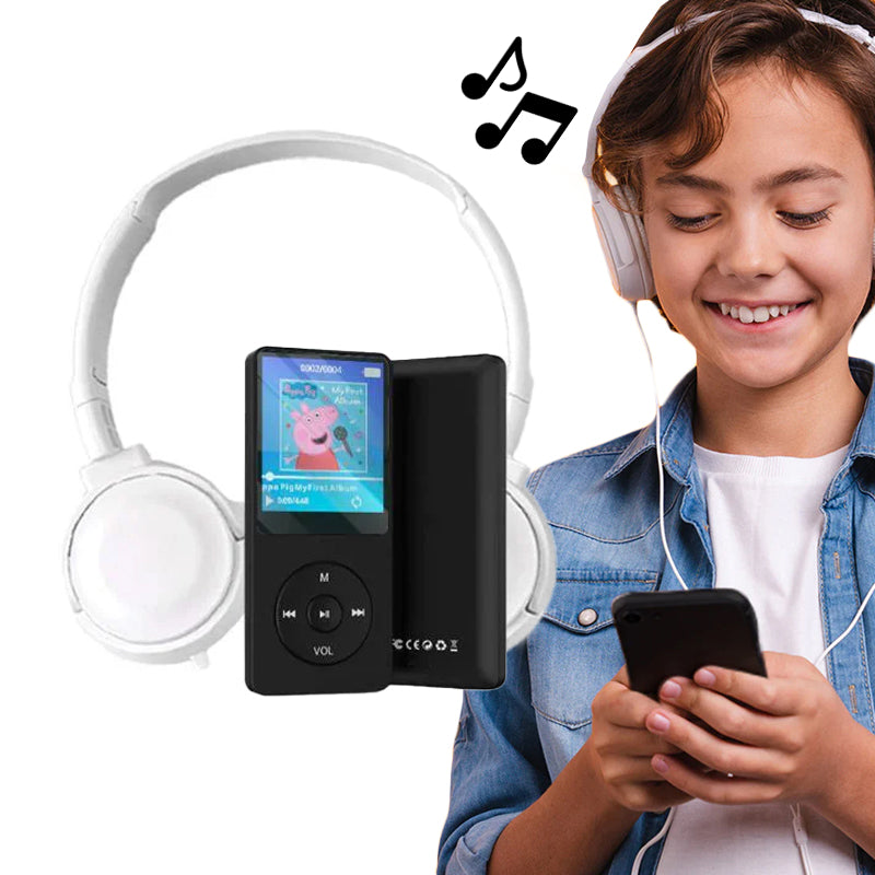 Kids' MP3 Player with Headset | HiFi Sound, 8GB Storage & No Internet Required for Music, Videos & Ebooks