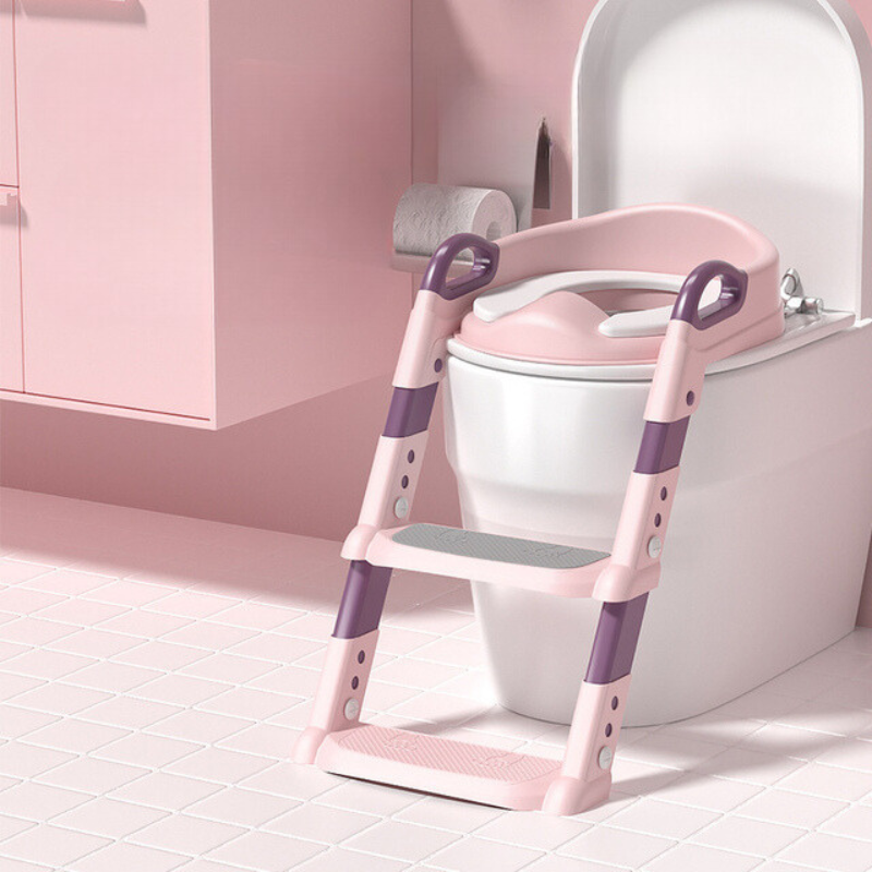 Toilet Step Stool with Potty Training Seat – Kids Climbable Potty Support for Independence