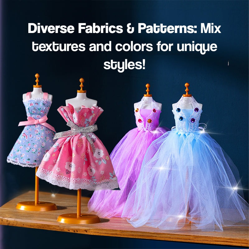 DIY Kids Fashion Design Kit| Creative Tools, Fabrics & Accessories to Inspire Young Designers