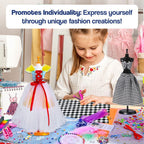 DIY Kids Fashion Design Kit| Creative Tools, Fabrics & Accessories to Inspire Young Designers