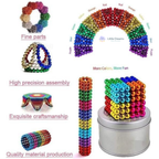 Rainbow Magnetic Play Balls | Safe, Durable & Educational Toy for Creative Development and Fine Motor Skills