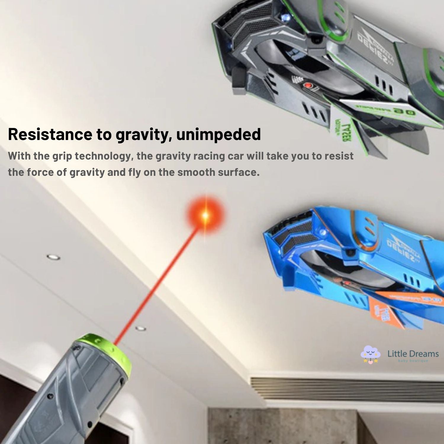 Laser-Controlled Wall Climbing RC Car | Gravity-Defying, LED Lights & Fun for Kids Aged 3+