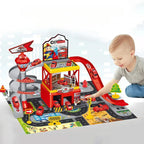 Multi-Storey Toy Garage with Lift – Interactive Parking Set with Cars and Racing Tracks for Kids, Perfect for Imaginative Play