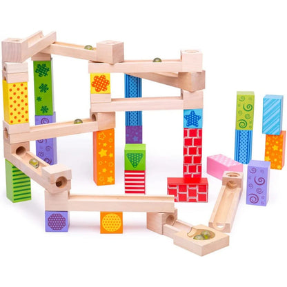 Wooden Construction Set for Kids – Build Your Own Wooden Marble Run Track for Endless Fun and Creativity