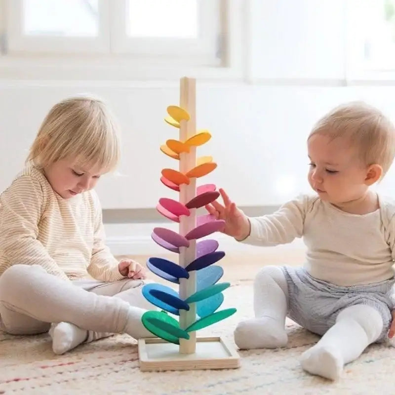 Montessori Wooden Marble Tower | Colorful, Eco-Friendly Toy for Cognitive Development & Fine Motor Skills