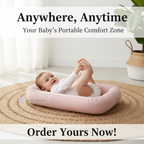Baby Lounger Nest Bed | Soft Organic Cotton, Portable & Safe for Co-Sleeping and Hands-Free Moments