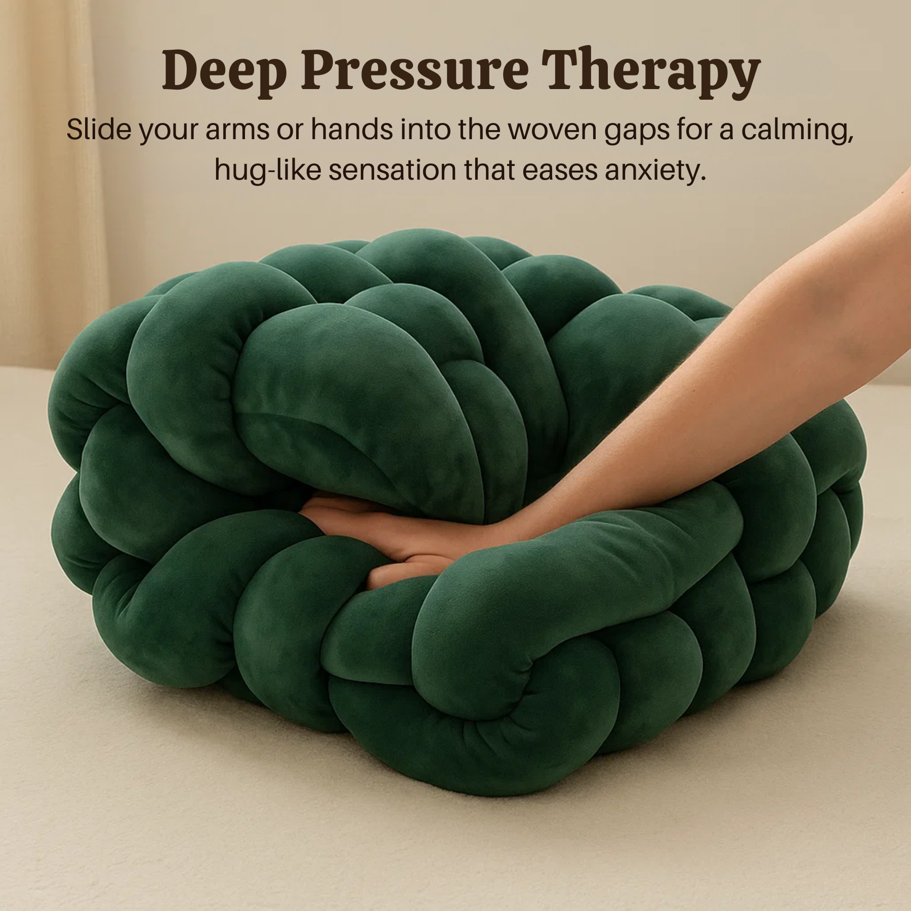 Sensory Cuddle Square | Ideal Therapeutic Presents for Teenagers with Autism | Anxiety and Stress Relief Weighted Pillow