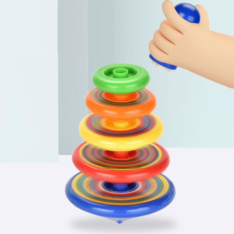 Whirlix™ | Stackable Spinning Top Toy for Kids | Colorful Educational Playset | Develops Motor Skills & Hand-Eye Coordination