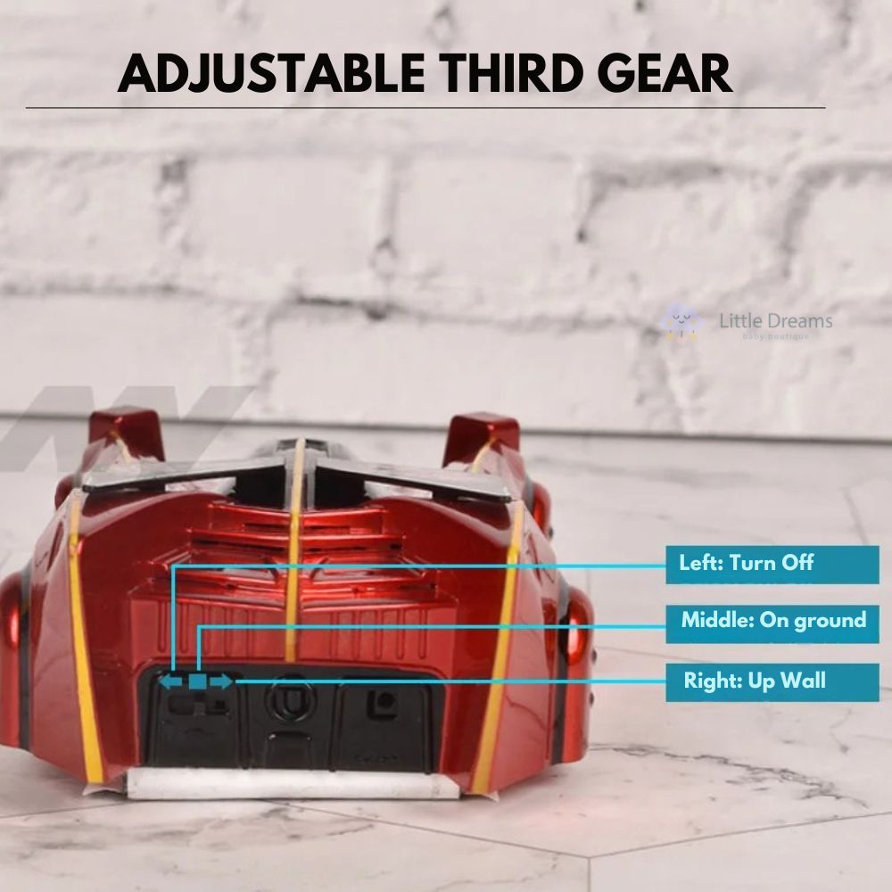 Laser-Controlled Wall Climbing RC Car | Gravity-Defying, LED Lights & Fun for Kids Aged 3+