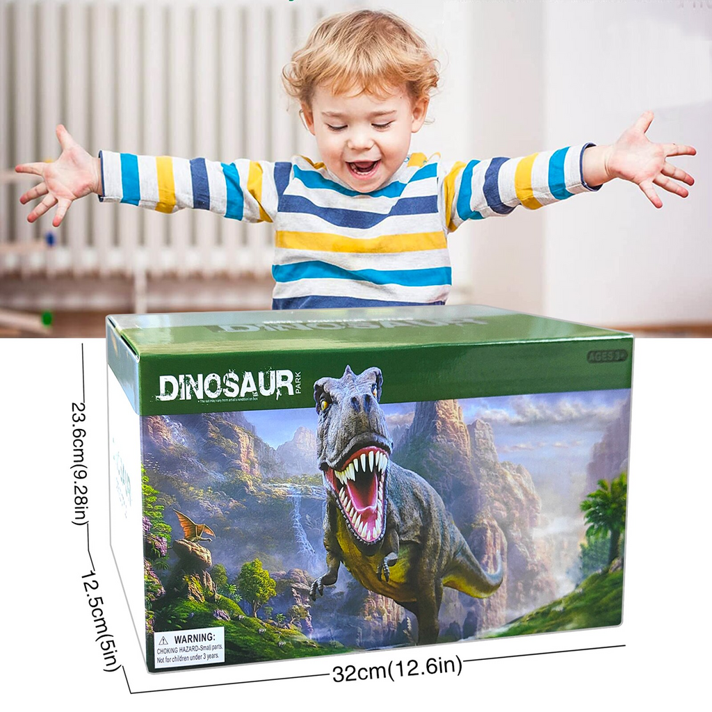 Racing Dinosaur Train Set | Non-Toxic, Creative Track Builder for Kids Aged 3+ and Perfect for Parties