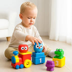 Animal Train Playset | Promotes Early Counting, Color Matching & Hands-On Learning for Kids Aged 3-5 Years