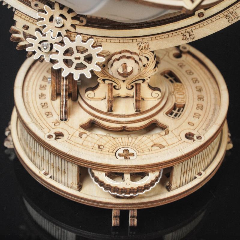 3D Wooden Globe Puzzle 3D Lamp | Creative, Educational & Fun for Kids and Adults