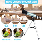 Kids 50mm Refractor Telescope | Easy to Use, Packable & Ideal for Stargazing and Backyard Exploration for Ages 7+