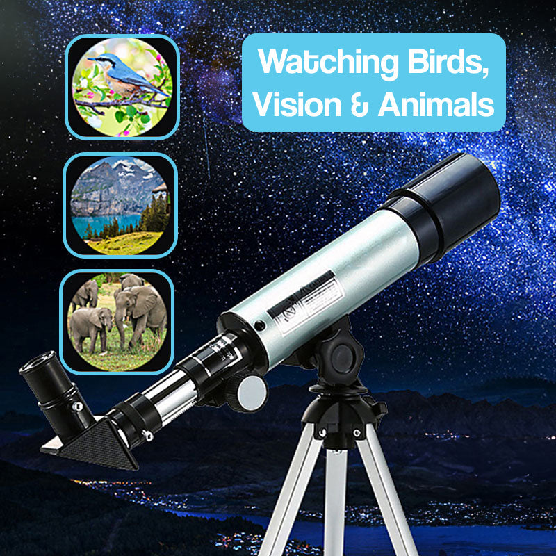 Kids 50mm Refractor Telescope | Easy to Use, Packable & Ideal for Stargazing and Backyard Exploration for Ages 7+