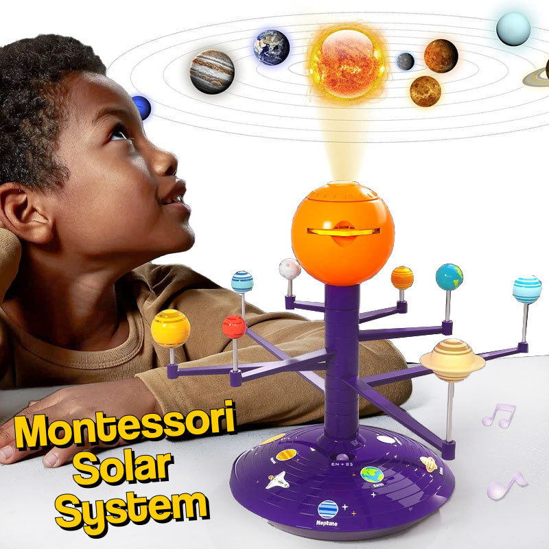 Montessori Solar System Kit | Educational Projector with 24 Space Slides for Kids Ages 7+ | Inspires STEM Learning & Astronomy Exploration