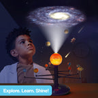 Montessori Solar System Kit | Educational Projector with 24 Space Slides for Kids Ages 7+ | Inspires STEM Learning & Astronomy Exploration