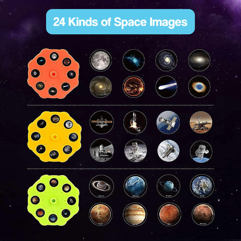 Montessori Solar System Kit | Educational Projector with 24 Space Slides for Kids Ages 7+ | Inspires STEM Learning & Astronomy Exploration