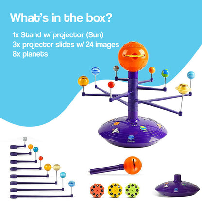 Montessori Solar System Kit | Educational Projector with 24 Space Slides for Kids Ages 7+ | Inspires STEM Learning & Astronomy Exploration
