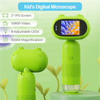 STEM Adventure Mini Microscope Kit | 1000x Magnification, Adjustable LED Lights & Portable for Young Explorers Age 6+