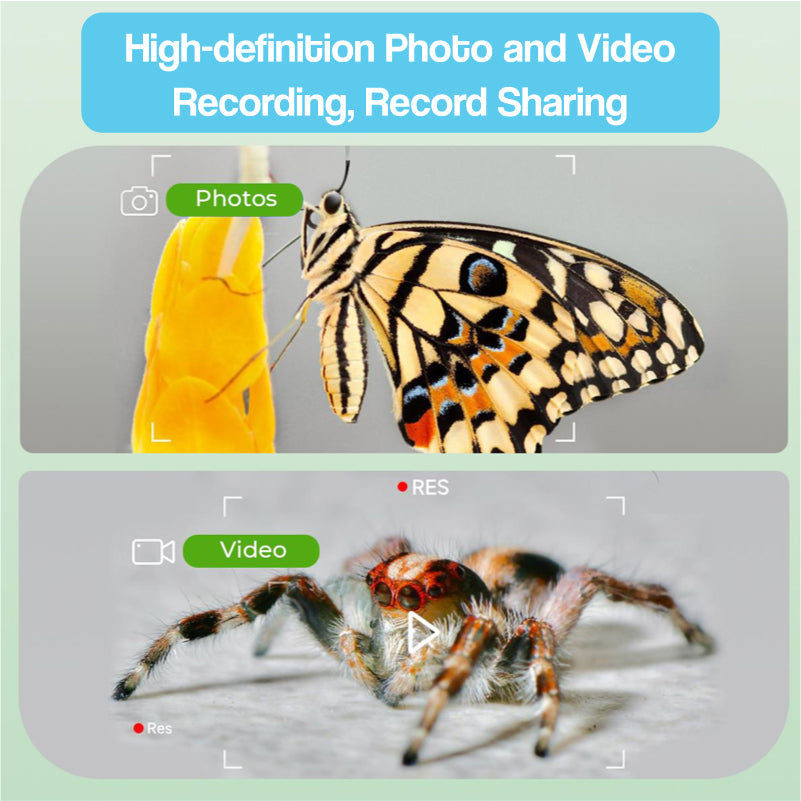 STEM Adventure Mini Microscope Kit | 1000x Magnification, Adjustable LED Lights & Portable for Young Explorers Age 6+