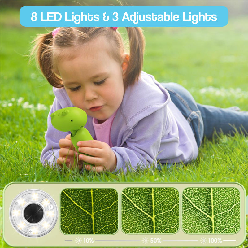 STEM Adventure Mini Microscope Kit | 1000x Magnification, Adjustable LED Lights & Portable for Young Explorers Age 6+