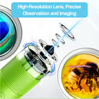 STEM Adventure Mini Microscope Kit | 1000x Magnification, Adjustable LED Lights & Portable for Young Explorers Age 6+