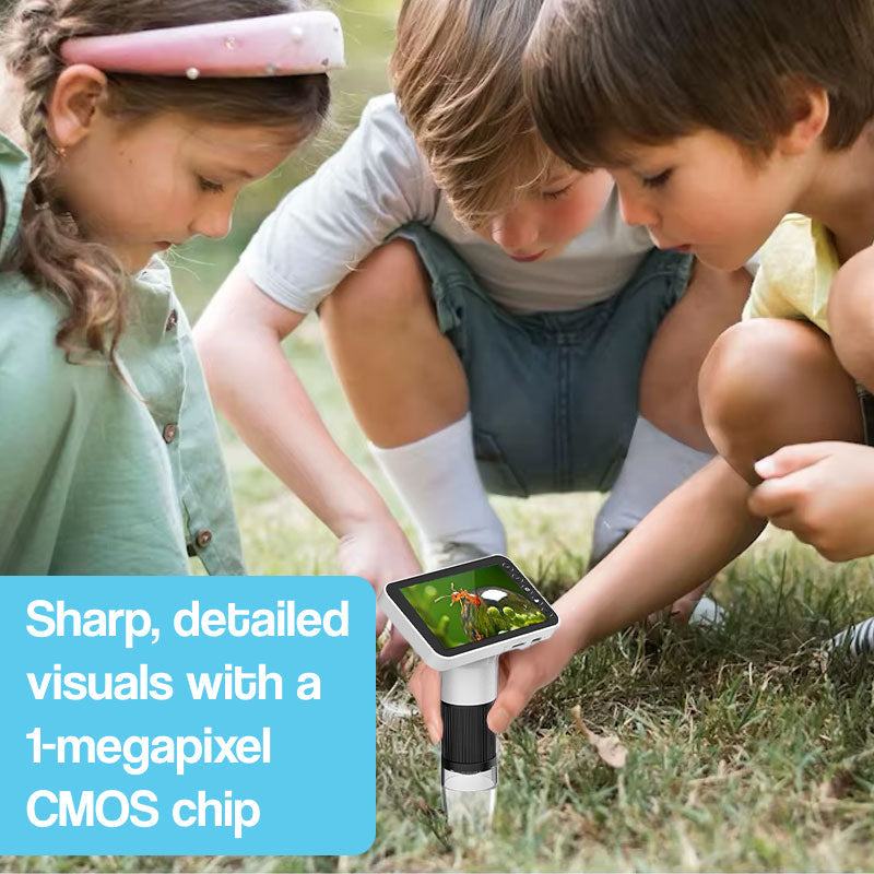 Portable HD Mini Childs Microscope | 1000x Magnification & Dual Lighting for STEM Exploration at Home or Outdoors