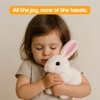 True-to-Life Interactive Bunny Pet | Toy Rabbit Rhat Hops - Wiggles Ears & Teaches Empathy for Kids Ages 3+