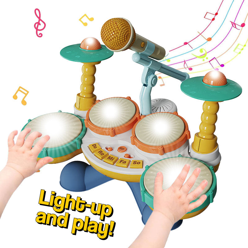 Interactive Musical Drum Set for Toddlers | Light-Up, Sound-Activated & Ideal for Ages 12 Months to 3 Years