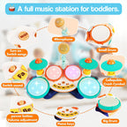 Interactive Musical Drum Set for Toddlers | Light-Up, Sound-Activated & Ideal for Ages 12 Months to 3 Years