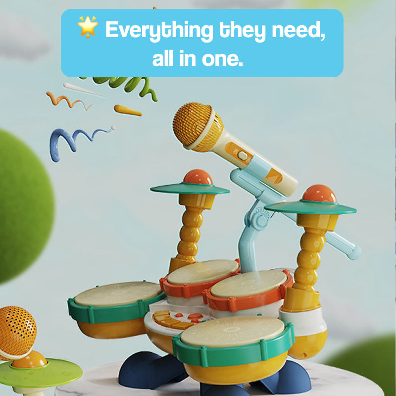 Interactive Musical Drum Set for Toddlers | Light-Up, Sound-Activated & Ideal for Ages 12 Months to 3 Years