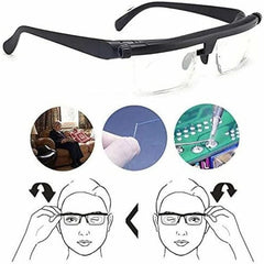 Adjustable Focus Glasses with Self Adjusting Zoom Eyeglasses for Near and Far Vision | Magnifying Lenses for Reading