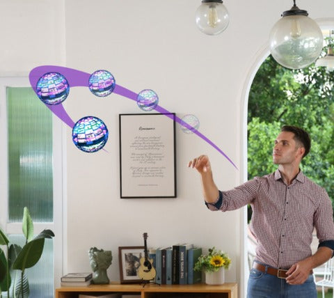 Flying Ball Spinner Toy | LED Mini Drone with Hand Movement Control for Indoor and Outdoor Play
