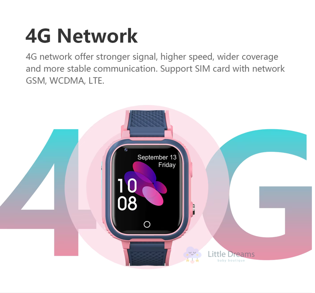Kids Waterproof Smartwatch with GPS | 4G Calling, Educational Games & SOS Feature for Safety Monitoring