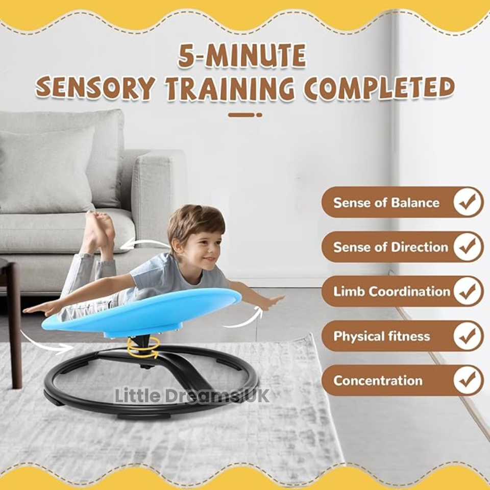 Sensory Spinning Chair for Kids – 360° Swivel Sensory Chair for Autism & ADHD | Therapy Seat for Balance & Coordination UK