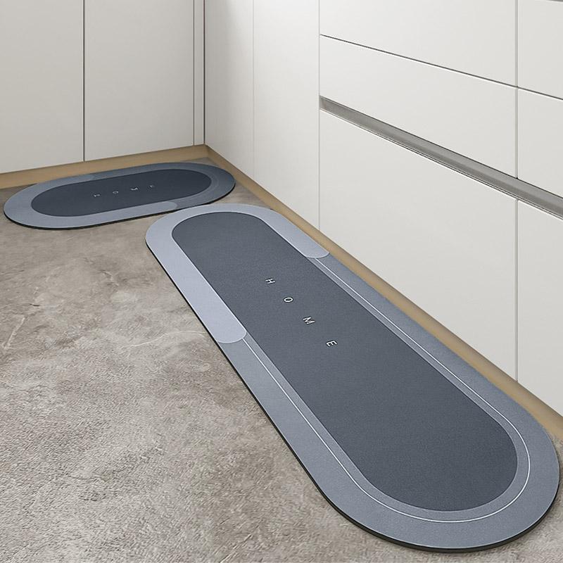 Bathroom Waterproof Floor Mat - Quick Drying & Absorbent Magic Mats with Rubber Backing