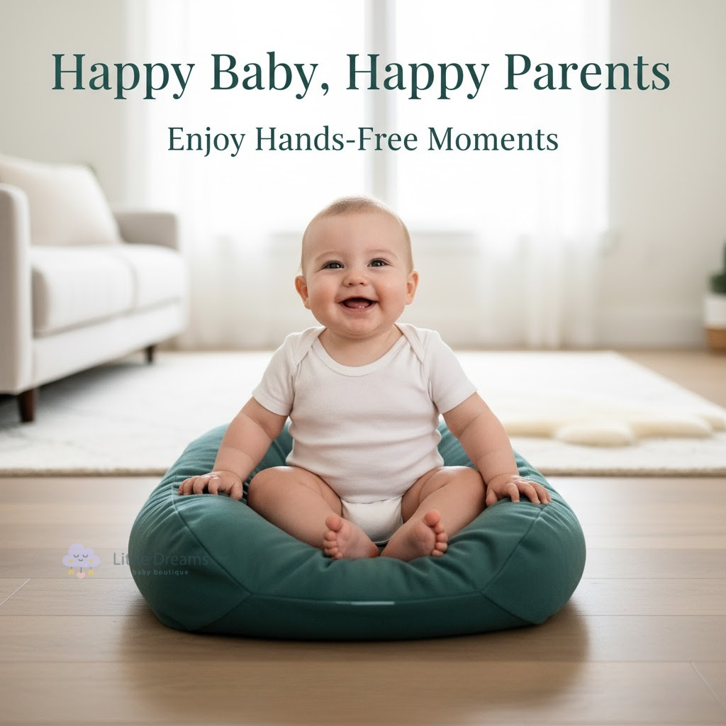 Baby Lounger Nest Bed | Soft Organic Cotton, Portable & Safe for Co-Sleeping and Hands-Free Moments