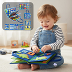 Montessori Educational Busy Board Book for Children | Safe, Durable & Ideal for Developing Life Skills from 1 Year