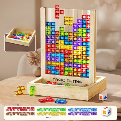 Wooden Tetris Puzzle Game | Enhances Creativity, Problem-Solving & Fine Motor Skills for Kids