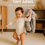 Soft Elephant Cuddle Pillow | Soft, Lightweight & Ideal for Babies and Kids' Naptime and Playtime