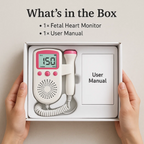 Fetal Heart Rate Doppler with Enhanced Sensitivity - Clear and Precise Heartbeat Readings for Expecting Parents to Stay Connected with Their Baby