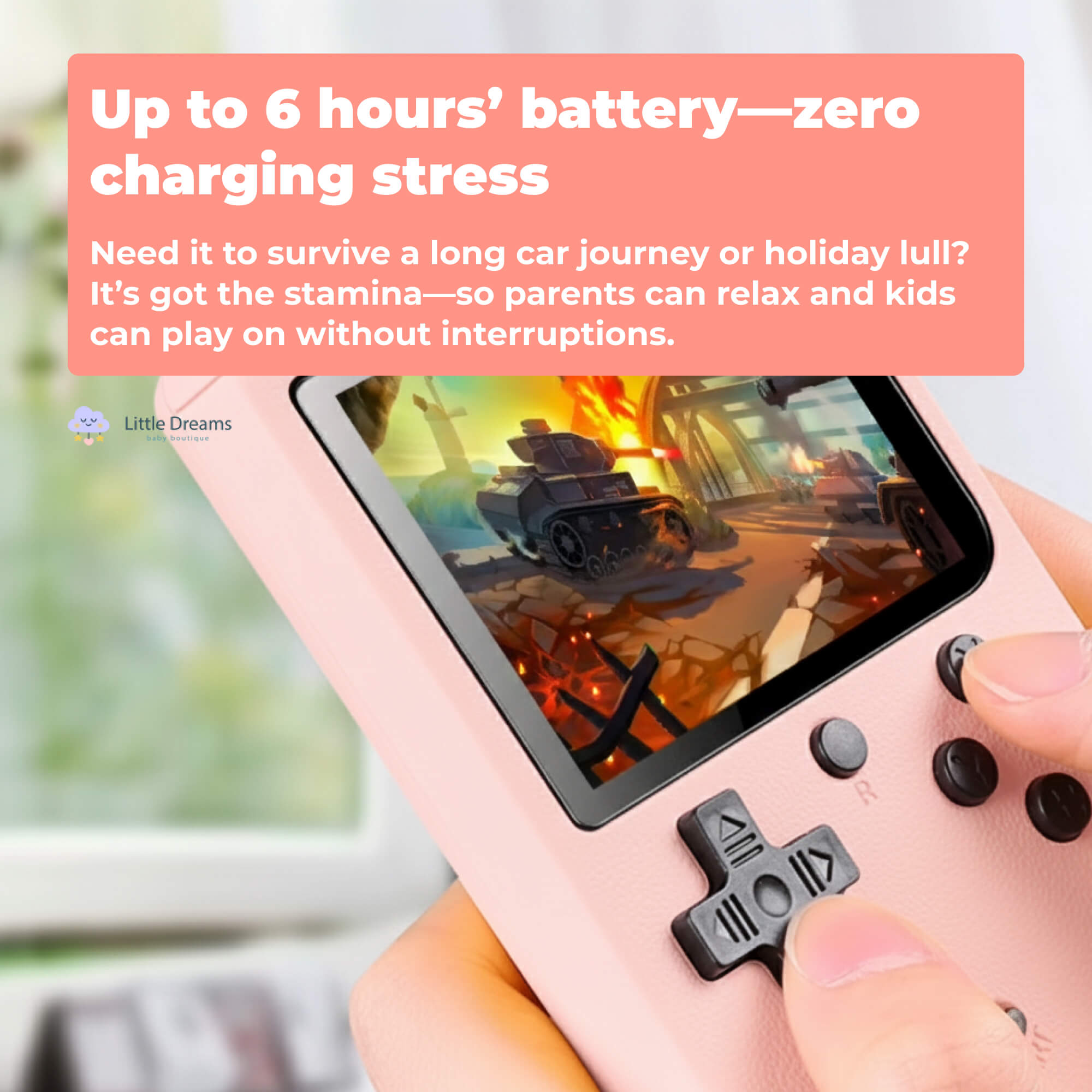 500 Classic Game Retro Video Game Console | Portable, User-Friendly & Ideal for Kids' Skill Development