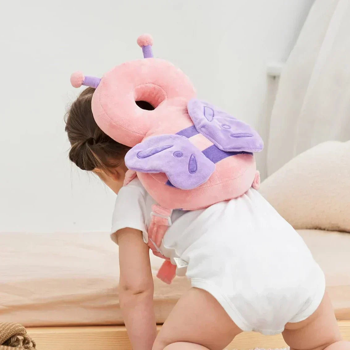 Soft Baby Head Protector | Adjustable, Breathable Cotton for Safe Crawling and Exploration