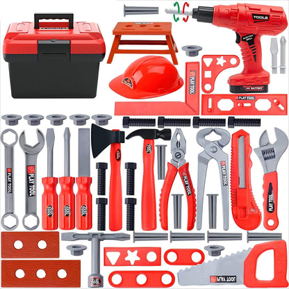 Kids' 55-Piece Tool Set | Realistic, Hands-On Learning for Young Builders Aged 3-5+ Years