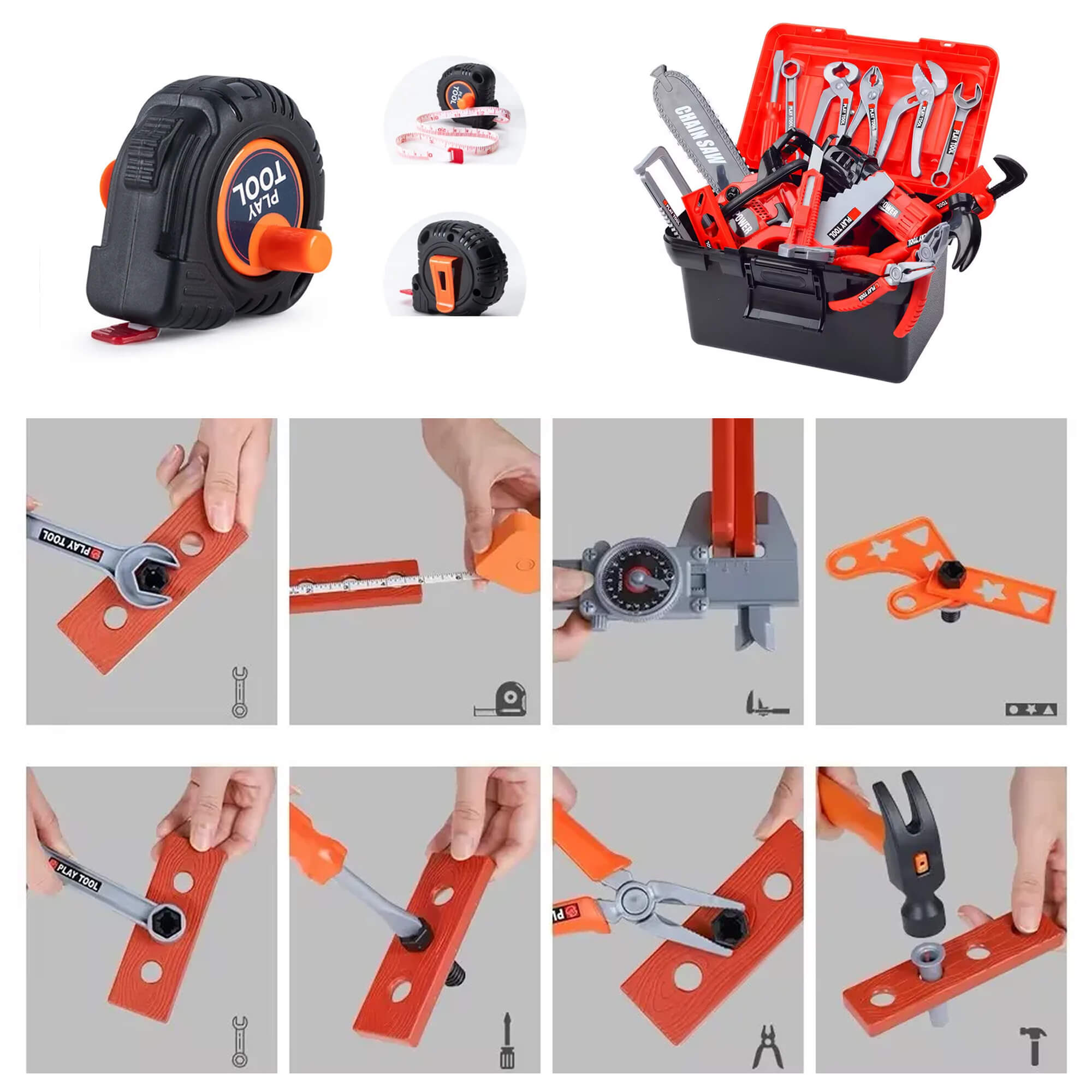 Kids' 55-Piece Tool Set | Realistic, Hands-On Learning for Young Builders Aged 3-5+ Years